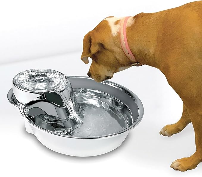 Pioneer Pet Stainless Steel Fountain Raindrop Design