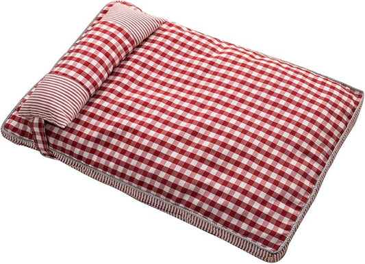 Dog Sofa Bed, Removable Washable Cover, 4 Season Universal, Soft Plush Plaid Cat Bed, Comfortable Pet Supplies (M)
