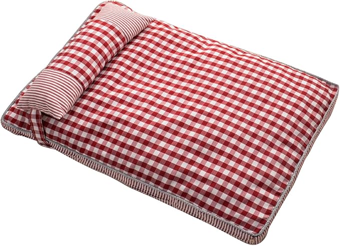 Dog Sofa Bed, Removable Washable Cover, 4 Season Universal, Soft Plush Plaid Cat Bed, Comfortable Pet Supplies (S)