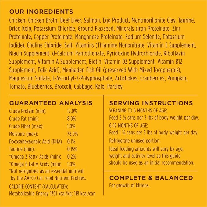 Instinct Original Kitten Wet Cat Food, Pate, Grain-Free - Real Chicken, 3 Ounce (Pack of 24)