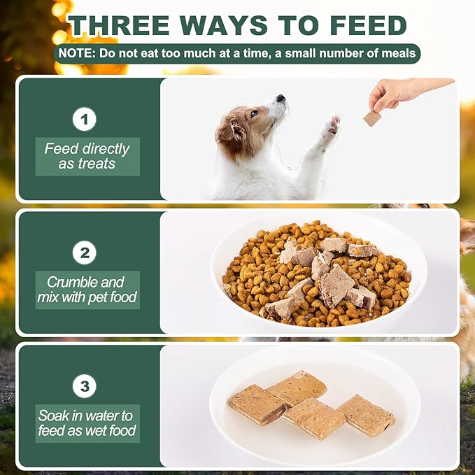 Freeze-Dried Beef Liver Dog Cat Treats - Single Ingredient Pet Snacks High Protein Rich in Iron & Vitamin A,Grain-Free,No Additives (3oz)