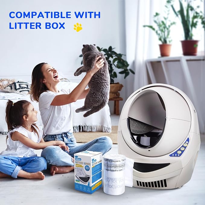120 Count Disposable Cat Litter Bags and 60 Pack Litter Box Liner Bag Compatible with Cat litter Box 3 and 4