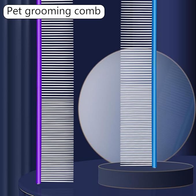 2PCS Pet Grooming Comb Tool For Long Hair Efficient Undercoats Removal Safe For Cats And Dogs Grooming Accessories For Cats For Carpet For Furniture