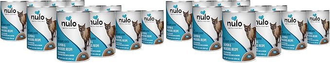 Nulo Salmon & Mackerel Recipe Pate Wet Canned Cat Food,12.5 Ounce,(Pack of 24)