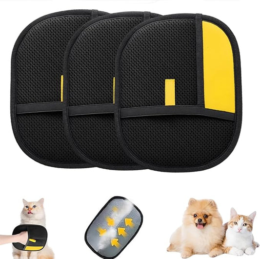 Pet Hair Removal Glove for Cats and Dogs, Pet Hair Remover Electrostatic Gloves, Efficient Electrostatic Pets Hair Remover Grooming Tool Suitable for Sofas, Carpets, Clothes (3 PCS)
