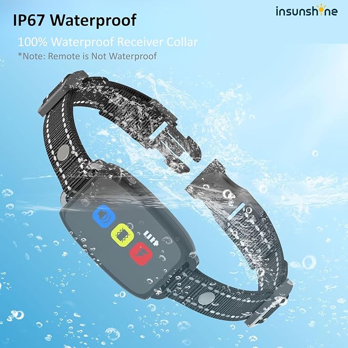 Dog Shock Collar - 3300Ft Dog Training Collar with Remote by IP67 Waterproof for 8-120LBS Small Medium Large Dogs, Rechargeable E-Collar with 3 Modes