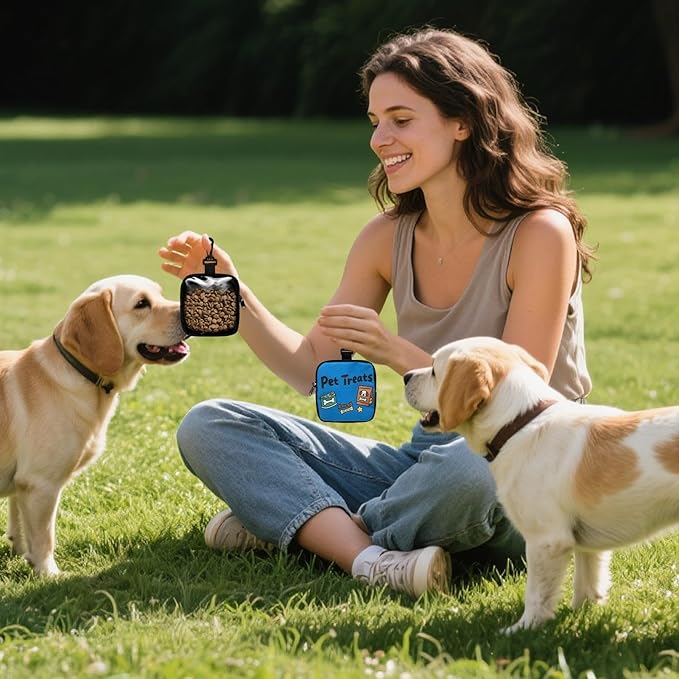 Dog Treat Pouch - Lightweight Pet Supplies - Small Dog Snack Pouch Treat Pack | for Walking Outdoor Camping Travel Vacation Hiking Adventure