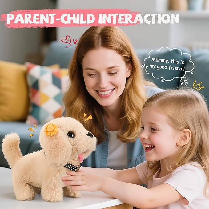 16 Pcs Robot Dog Toys for Girls, Toys for 3 4 5 6 7 8 Year Old Girls Kids Boys, Realistic Robot Puppy Toy for 5-7 6-8, Ideas Birthday Gifts for Girl 3 4 5 6 Year Old