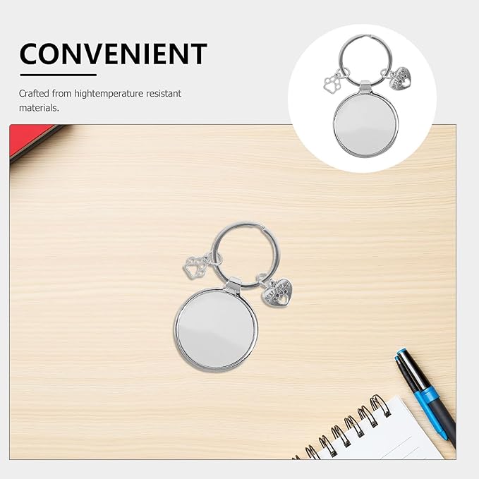4pcs Sublimation Blank Mdf Keychain: Heat Transfer Memorial Dog Keychain - Cat Dogs Pet Keepsakes Key Fob for Pet DIY Craft Project Supply