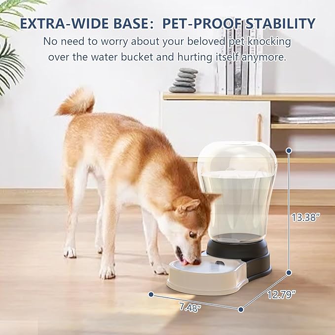 6 Liter Automatic Dog Water Bowl Dispenser, Large Capacity Dogs/Cats Water Feeder, BPA-Free, 6 Liter Black