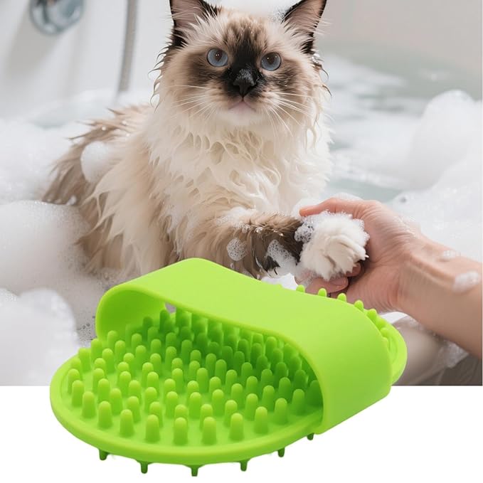 Pet Bath Brush - Silicone Soothing Massage Pet Grooming Supplies,Dog Scrubber,for Long Short Haired Puppy Cats Kitten Care