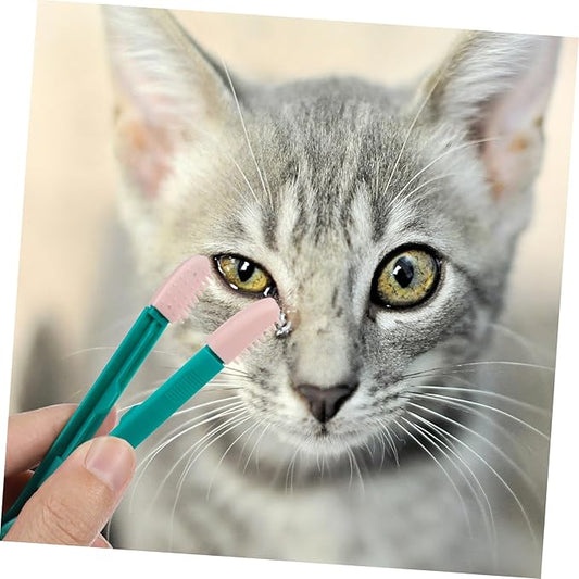 2Pcs Lightweight Kitten Eye Comb Non Slip Tear Brush for Cats Portable Grooming Tool for Pet Eye Care Essential Kitten Supplies