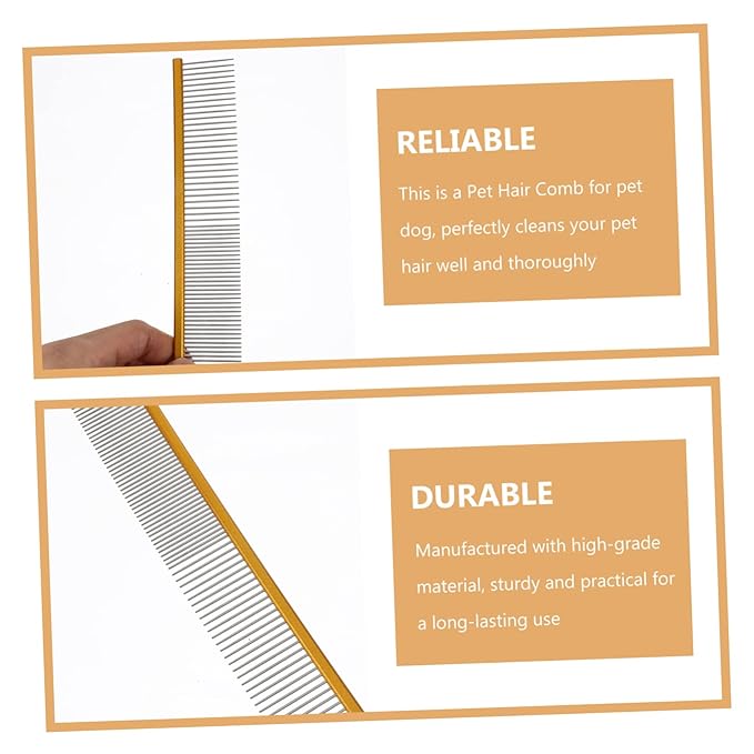 BESPORTBLE Sturdy Dog and Cat Grooming Comb Portable Wear-resistant Easy to Use Material