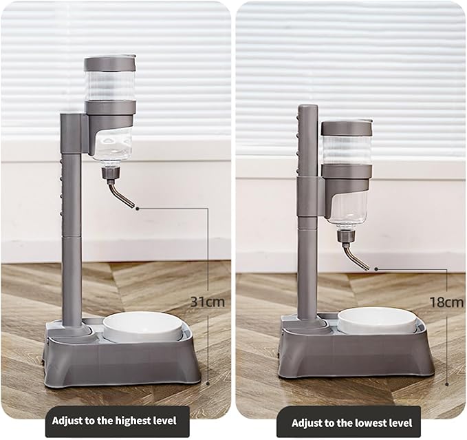 Pet Water and Food Dispenser Raised Height Adjustable for Home Use Feeding Supplies Portable Water Dispenser