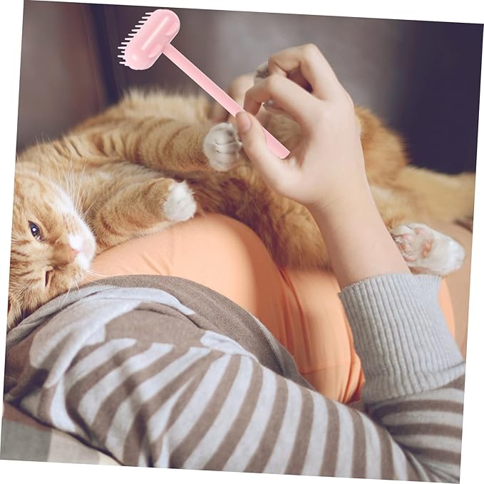 balacoo Multifunctional Cat Grooming Brush Massage Scratch Brush Pet Hair Remover for Cats Dogs Cleaning Abs Material