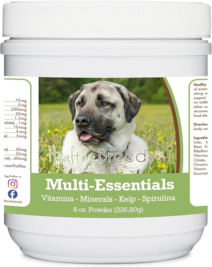 Healthy Breeds Anatolian Shepherd Dog Multi-Essentials Powder for Dogs - an Ideal Supplement of Vitamins, Minerals & Antioxidants for Your Dog - 8 oz