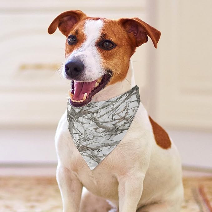 Dog Bandana Spring Pet Scarf Adjustable Triangle White Tree Camo Printing Dog Bib Washable Polyester Puppy Bandana for Small Medium Large Dogs Cat Birthday Party Supplies