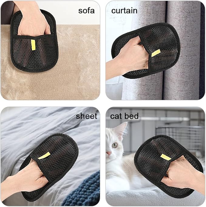 Pet Hair Removal Glove for Dogs & Cats, 1 Pack Electrostatic Pet Hair Remover Glove Tools, Reusable & Washable Magic Pet Grooming Gloves Brush Tool for Furniture, Bed, Couch, Carpet, Clothes, Car Seat