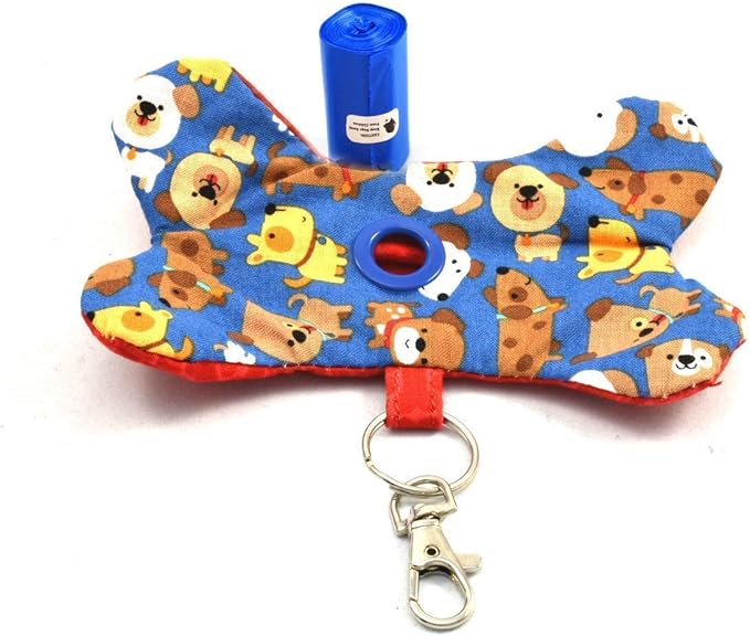 Unique Bone Shaped Dog Poop Bag Dispenser Holder with Leash Clip for Pet Walking and Potty