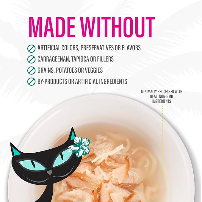 Tiki Cat Born Carnivore Complements Wet Cat Food Topper, Chicken & Salmon 2.1 oz. Pouch (12 Count)
