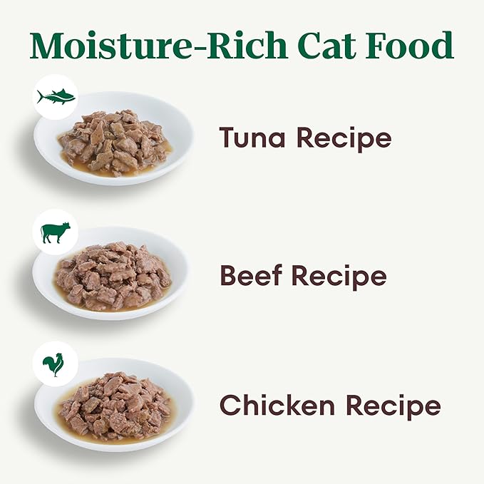 Nutro Perfect Portions Wet Cat Food Cuts in Gravy Multipack, Adult Cat Food Wet Beef, Tuna, and Chicken Recipes, 2.64 oz Twin-Pack Trays (24 Count, Pack of 1)