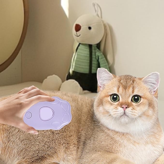 Steam Cat Brush, Electric Cat Steamy Dematting Comb, One-touch spray anti-flying hair massage bath, Cat Grooming Brush for Removing Knots and Loose Hair (B)