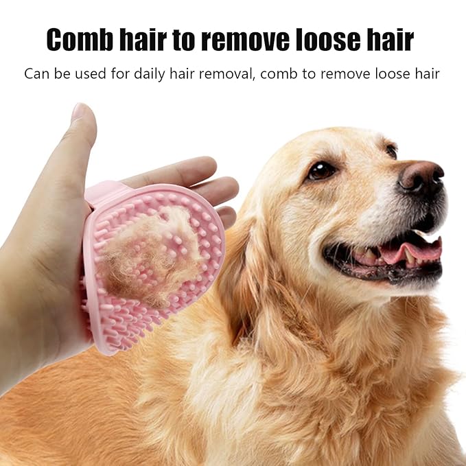 Dog Grooming Brush - Soothing Massage Pet Grooming Supplies - Dog Scrubber | for Long Short Haired Puppy Cats Kitten Care