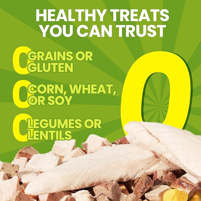 OPET Freeze Dried Cat Treats - Single Ingredient High Protein Pet Food, Healthy Training Snacks, Freeze Dried Food Toppers for Cats and Dogs, Grain Free (1.1 LB, Variety Chicken)