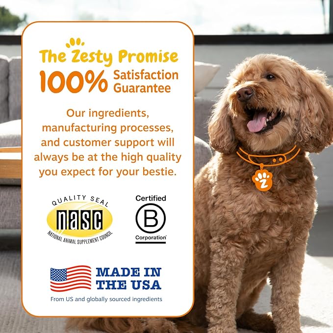 Zesty Paws Probiotics for Dogs - Probiotics for Gut Flora, Digestive Health, Occasional Diarrhea & Bowel Support - Clinically Studied DE111 - Functional Dog Supplement Soft Chew for Pet Immune System