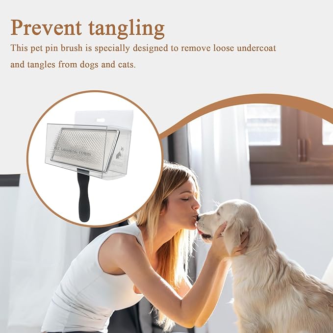Pet Brushes for Dogs, Dog Brushes for Grooming - Cat Comb Sphicing - Metal Pet Supplies Cleaning Tools Needles, Cat Dematition Tool