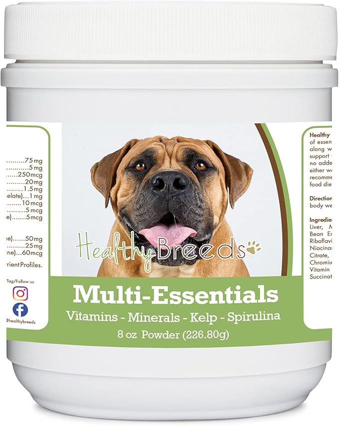 Healthy Breeds Boerboel Multi-Essentials Powder for Dogs - an Ideal Supplement of Vitamins, Minerals & Antioxidants for Your Dog - 8 oz