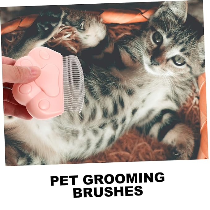 SUPVOX 2pcs Cat Grooming Combs for Removal Bristle Design Lightweight Portable for Cats Dogs