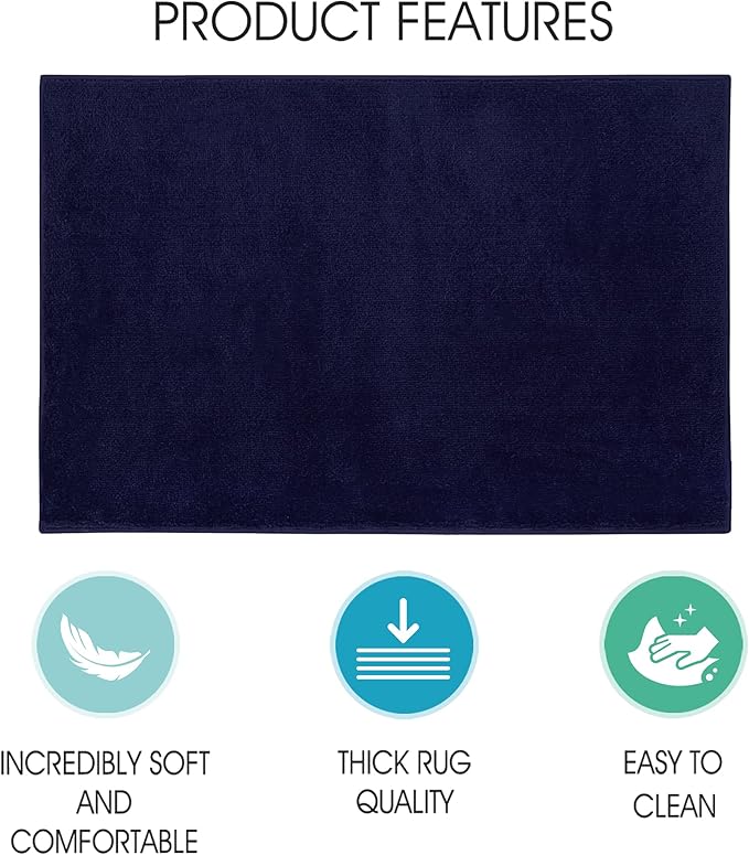 SussexHome Pets Cat and Dog Litter Mat for Litter Box - Washable Soft Cat and Dog Feeding Mat - Paws-Kind Slip Resistant Place Mat - 2' x 3'