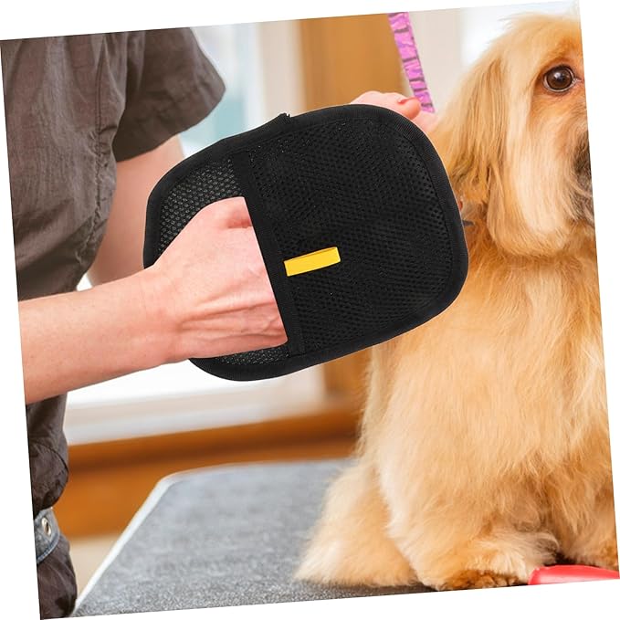 POPETPOP 2pcs Cat Grooming Gloves Dual-Sided Brush Pet Hair Removal Mittens for Cats Dogs Easy Cleaning Ergonomic Design