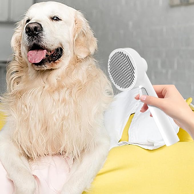 Brosse Feline, Cat Grooming Brosse Poils Animaux, Brosse Vapeur Chat, Cat Brush for Shedding, Cleaning Slicker Brush, Dog Brush, Pet Brush for Cats, Pet Supplies Accessories (A)
