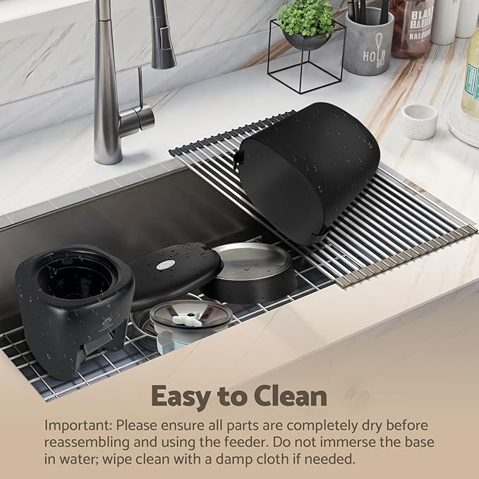 Automatic Cat Feeder, 5G WiFi Auto Cat Food Dispenser with Desiccant Bag, 5L Timed Pet Feeder with Free APP Service, Adjustable Portions Down to 1/12 Cup, Up to 10 Meals Per Day, Dual Power Supply