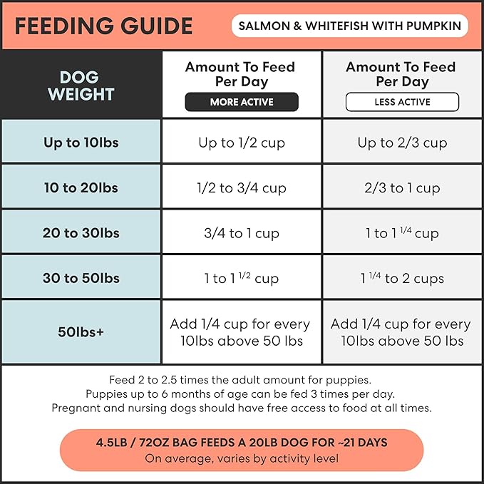 The Pets Table Salmon & Whitefish with Pumpkin Grain Free Air Dried Dog Food, 3 lb / 48 oz Bag
