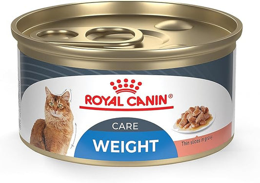 Royal Canin Feline Care Nutrition Weight Care Adult Thin Slices in Gravy Cat Food, 3 oz (Pack of 24)