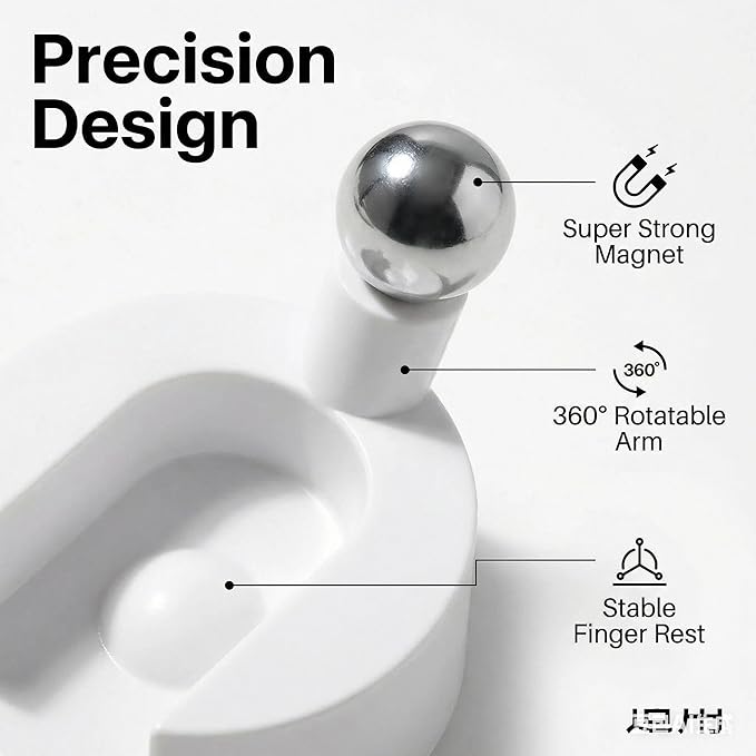 2026 New Rotating Cat Eye Magnet, Cat Eye Magnet for Nails, Beginner Friendly Nail Tool with Uniform Magnetic Force and Excellent Light Absorption, Can Easily DIY Glossy Cat Eye Effect (White)
