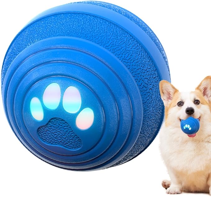 Pet Bounce Ball for Dogs,Rechargeable Pet Supplies - Bouncing & Rolling Ball Dog Toy | for Play Exercise Boredom Relief Stimulation Indoor Outdoor Home Apartment