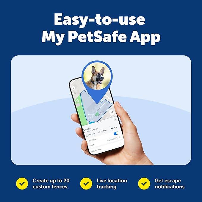 PetSafe Guardian GPS Tracking Dog Fence Collar - Reliable Dog Fence - Wireless Virtual System - Waterproof Collar - Long Lasting Battery - Grey