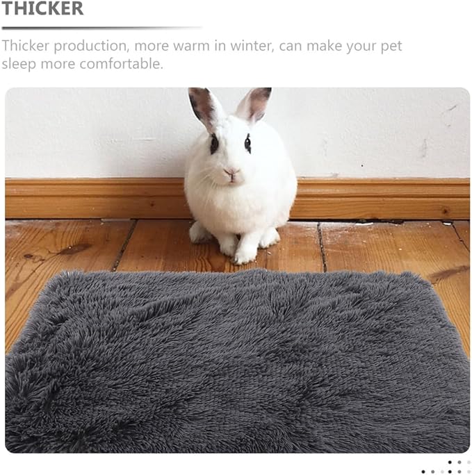 Plush Dog Bed Mat with Deep Sleep Cushion, Washable Pet Sofa Mat for Dogs and Cats, Medium 50x40x5cm, Dark Gray Comfortable Nest Pad for Puppy and Pet Supplies