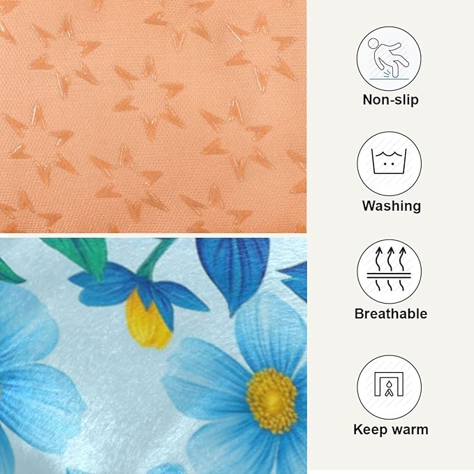 Dog Bed for Crate Washable Pet Sleep Pad, Floral Print Kennel Mat with Non-Slip Bottom, Soft Fluffy Supplies Pet for Dogs and Cats (36x24 inch)