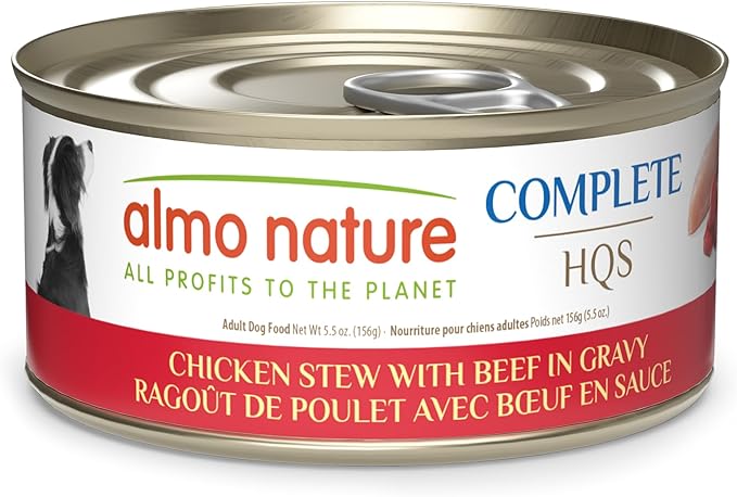 Almo Nature HQS Complete Wet Dog Food Chicken Stew with Beef 5.5 oz (Pack of 12)