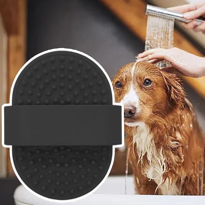 Dog Scrubber for Bath - Silicone Soothing Massage Pet Grooming Supplies | Dog Scrubber - for Long Short Haired Puppy Cats Kitten Care