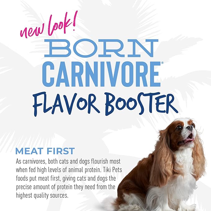 Tiki Dog Born Carnivore Flavor Booster, Duck Recipe Bisque, Grain Free Meat Based Treat, Meal Topper for All Dog Breeds and All Life Stages, 1.5 oz. 12 Count