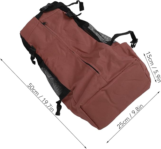 Drfeify Pet Carrier Backpack Ventilated Mesh Comfortable Front Back for Outdoor Traveling Cat Dog Supplies (Brown)