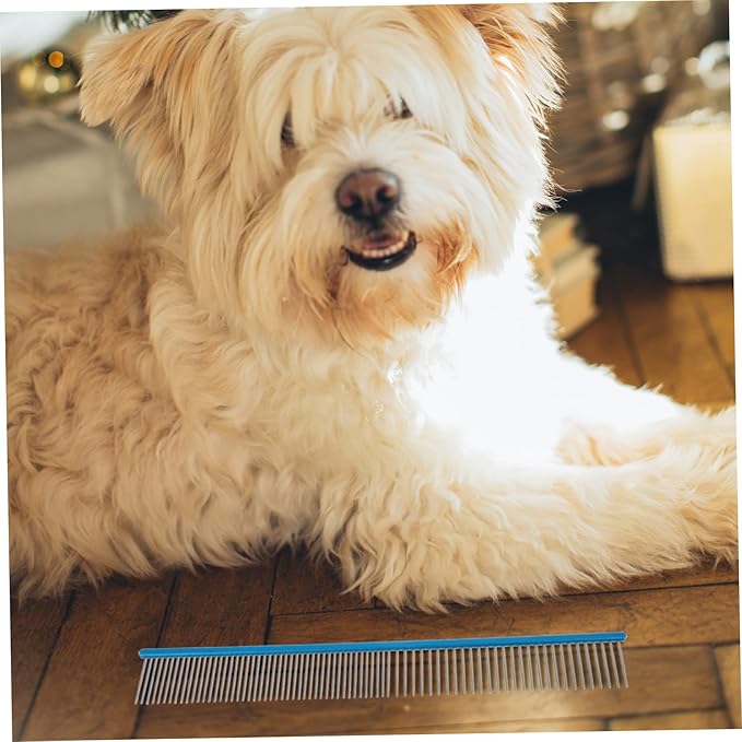 VANZACK Pet Comb Rounded Needles Cat Hair Comb Portable Brush Compact Lightweight Reusable Household Grooming Tool