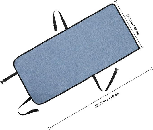 LIOOBO Waterproof Car Seat Cover for Dogs, Car Protector for Pets, Non-Slip Front and Back Seat Pad, Scratch-Resistant Automotive Pet Supply in Light Blue for Travel