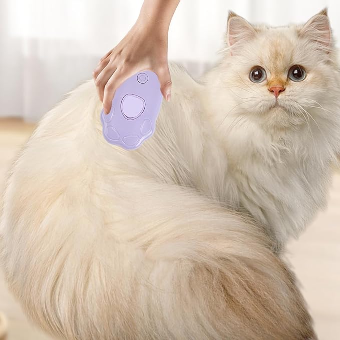 Steam Cat Brush, Electric Cat Steamy Dematting Comb, One-touch spray anti-flying hair massage bath, Cat Grooming Brush for Removing Knots and Loose Hair (B)